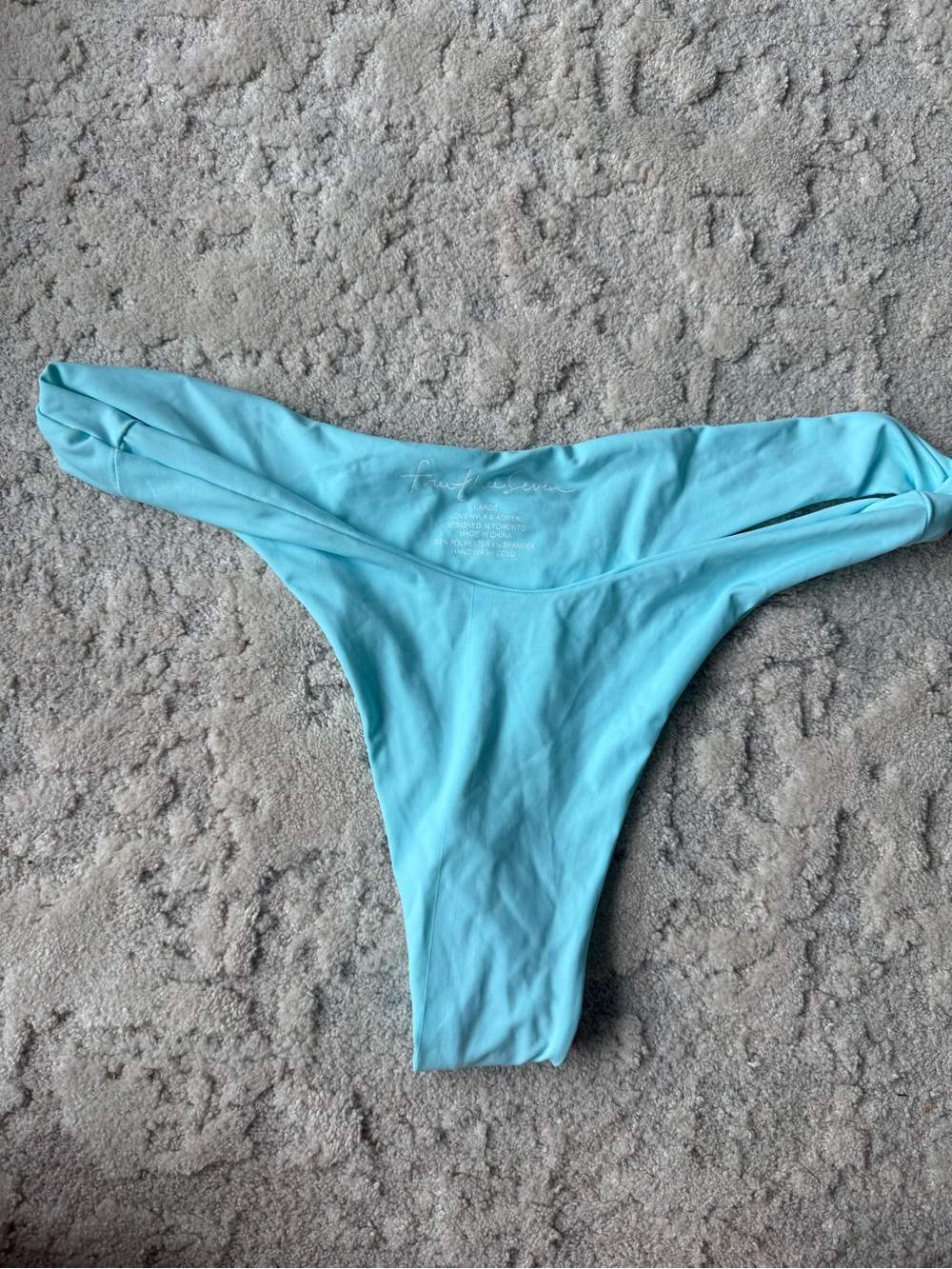 Seafoam Blue High-Cut Bikini Bottom — Women’s Swimwear